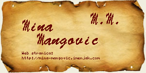 Mina Mangović vizit kartica